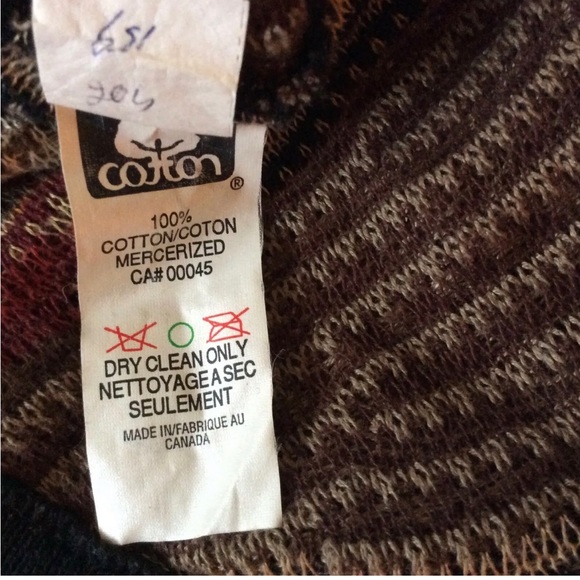 VTG Tundra Canada Mens Size M Multi Colored Cotton Coogi Like Textured Sweater - Picture 6 of 7